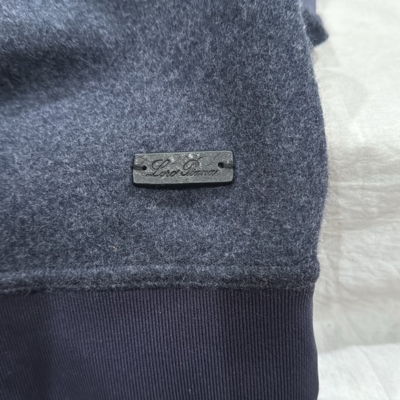 Loro Piana Mens Navy Wool Blend Crewneck Sweater - Picture 5 of 6